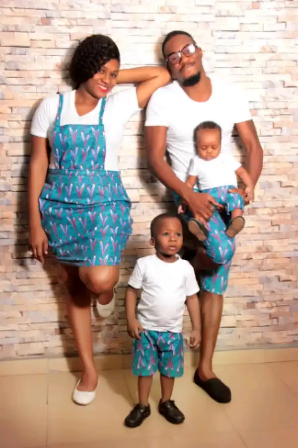 Actor Junior Pope Pictured With His Family In Matching Outfits (Photos)